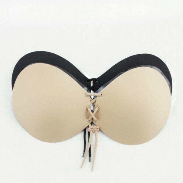 Women Push Up Bra Silicone Strapless Backless Invisible Gel Bras Self Stick Bra